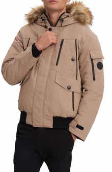 Noize Faux Fur Hooded Bomber Jacket