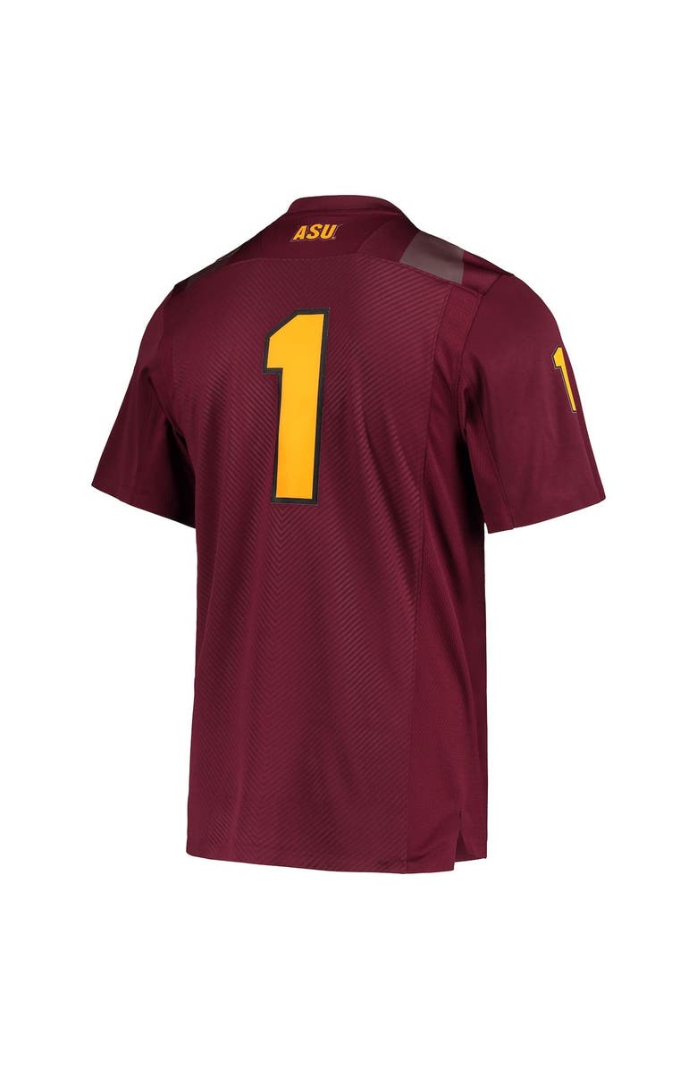 adidas Men's adidas #1 Maroon Arizona State Sun Devils Team Premier Football Jersey, Alternate, color, Maroon