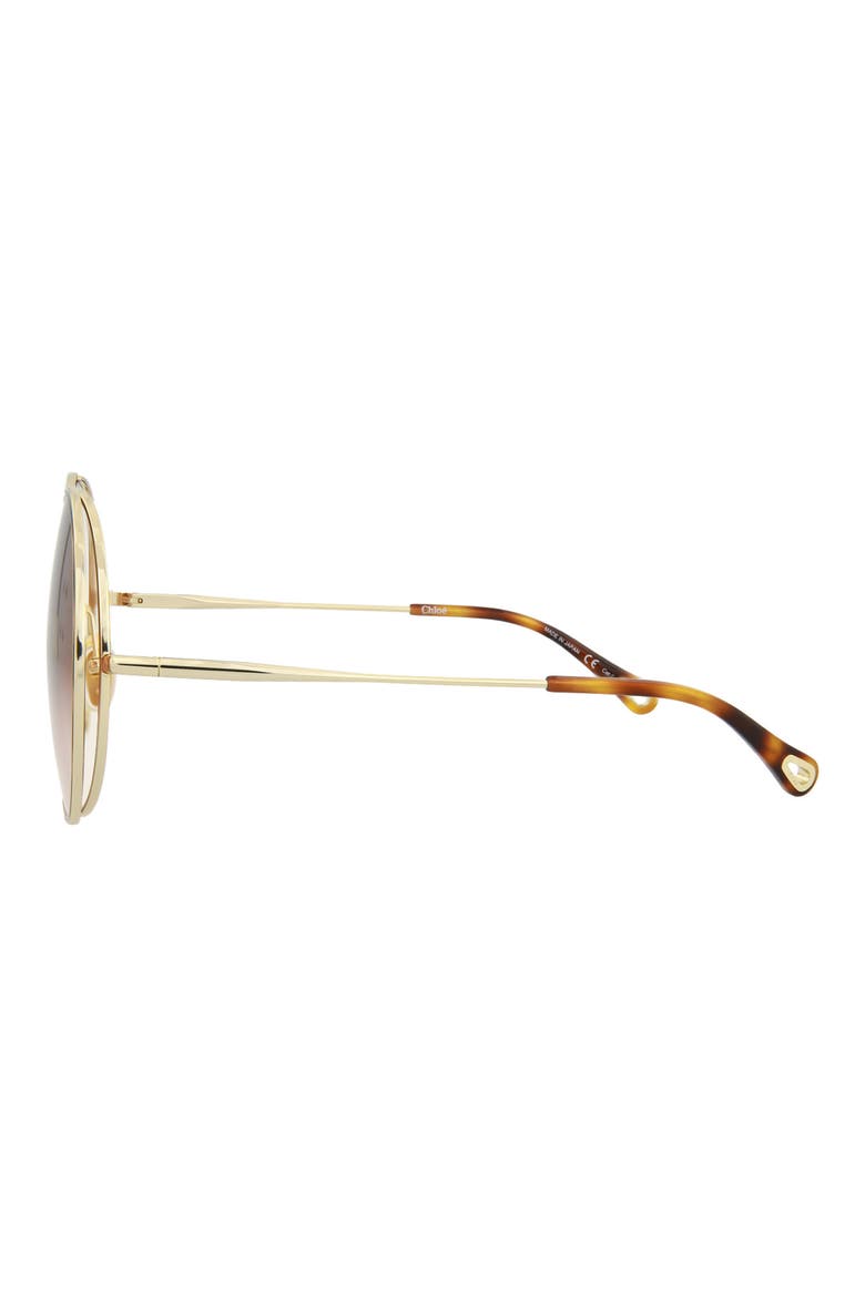 Novelty 61mm Round Sunglasses, Alternate, color, GOLD ORANGE