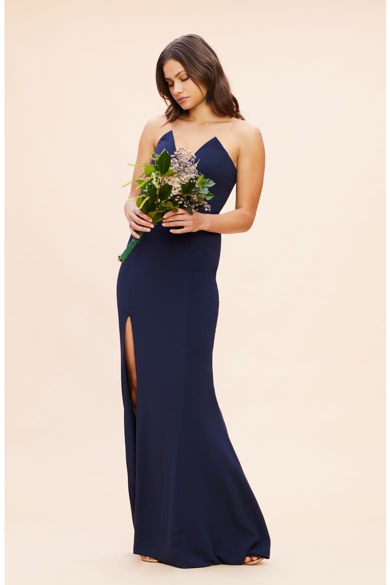 Fernanda Strapless Evening Gown, Alternate, color, MIDNIGHT BLUE