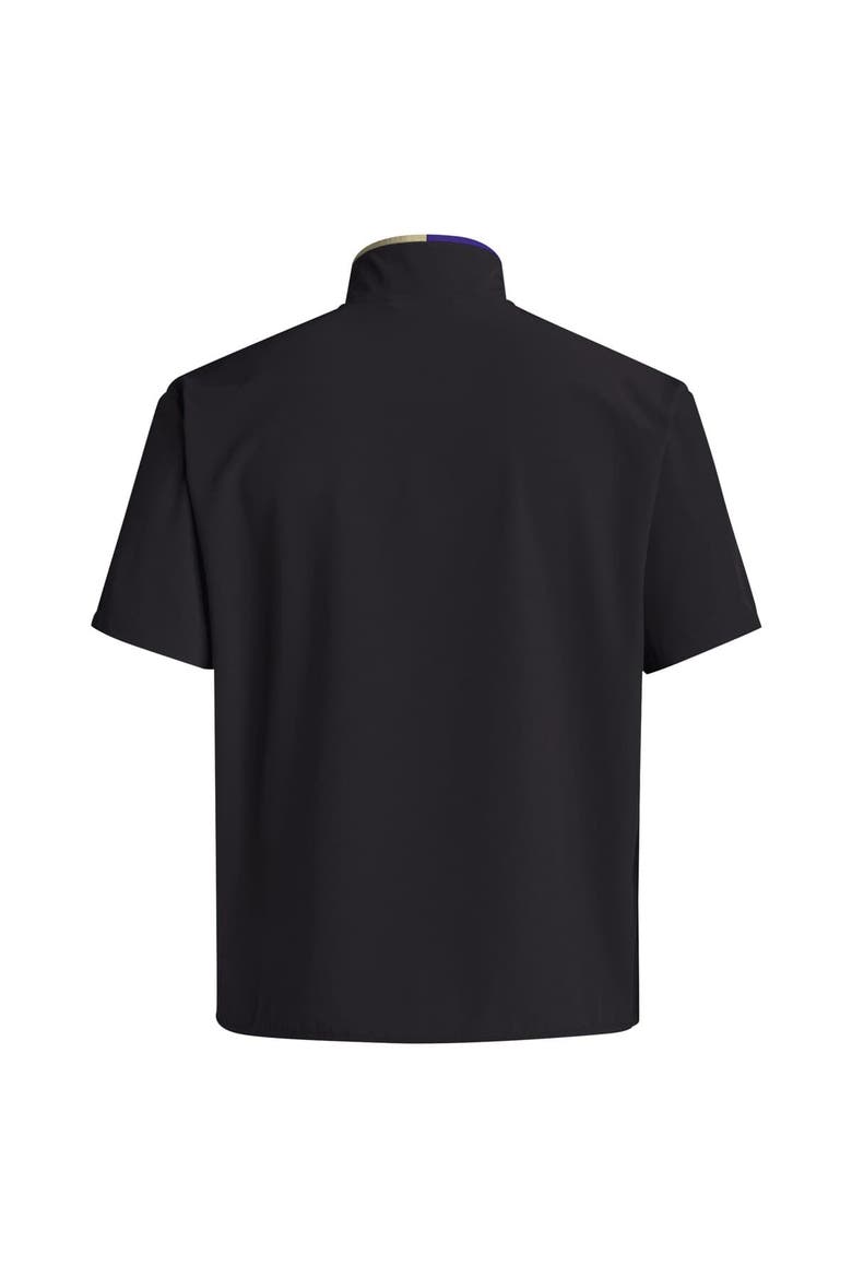 Men's adidas Black Washington Huskies 2024 Coaches Sideline Half-Zip Short Sleeve Jacket, Alternate, color, Black