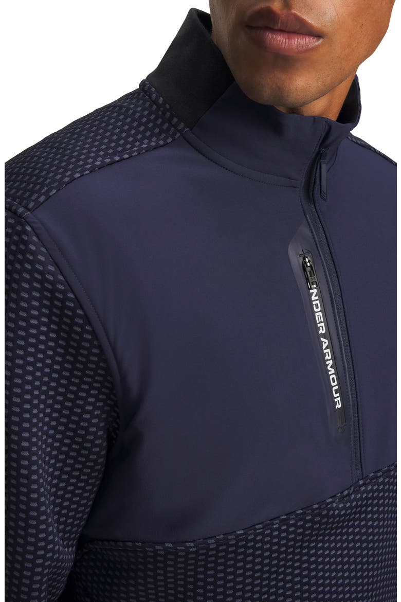 Drive Pro Hybrid Half Zip Pullover, Alternate, color, MIDNIGHT NAVY/ WHITE