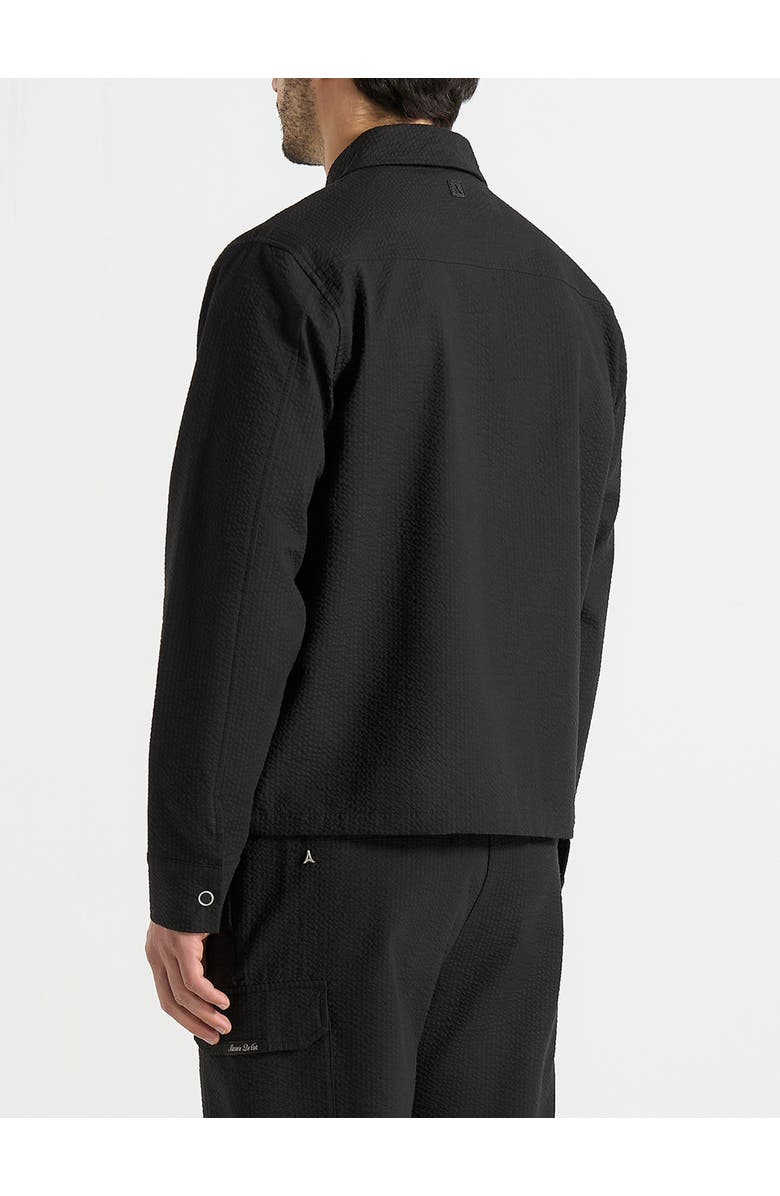 Manière De Voir Milo Textured Cargo Jacket, Alternate, color, Black