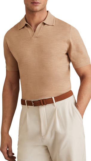 Reiss Duchie Short Sleeve Merino Wool Polo Sweater