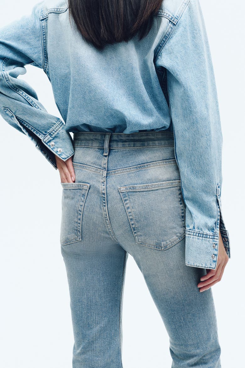 Flared High Jeans, Alternate, color, Light denim blue