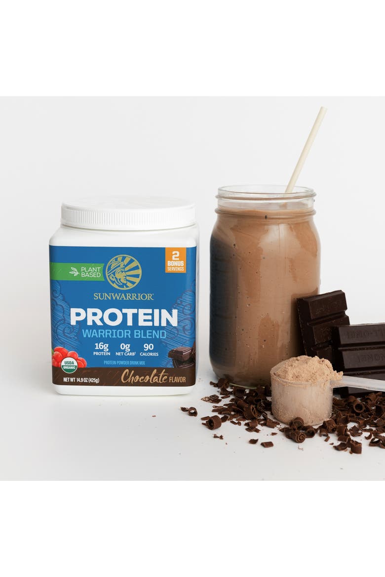 Non-Retail Warrior Blend Protein Powder, Chocolate, 425g tub, Alternate, color, No Color