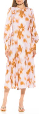 Alexia Admor Sophie Long Sleeve Fit & Flare Maxi Dress