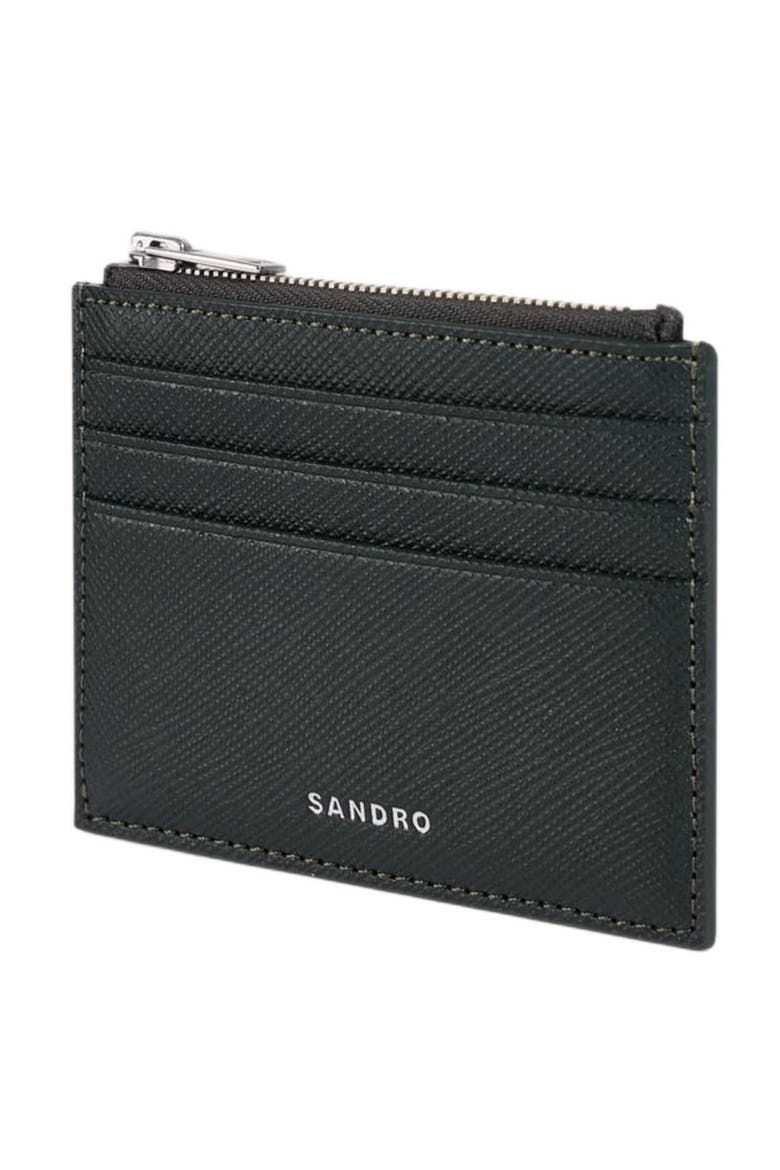 Reconstituted Leather Card Holder, Alternate, color, Green