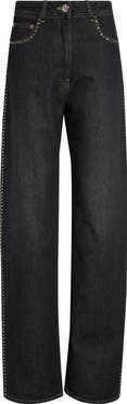 Versace Studded Straight Leg Jeans