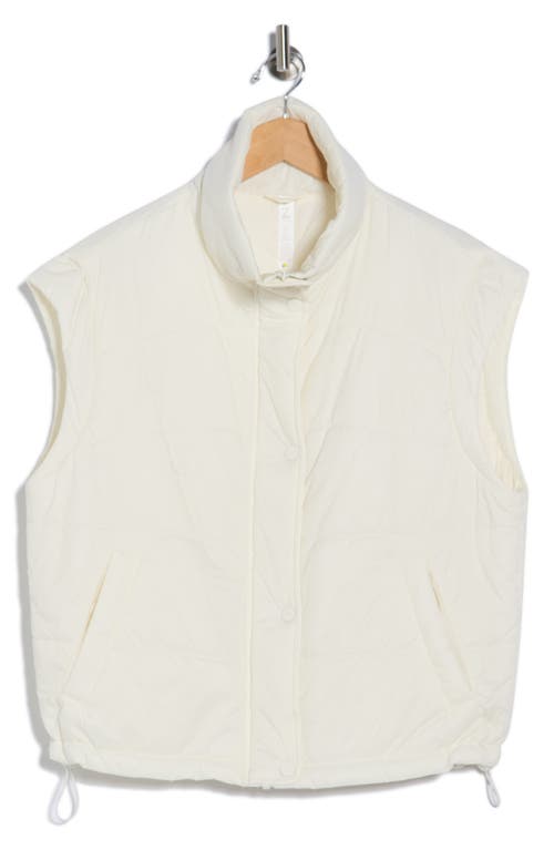 Z By Zella Channel Quilted Puffer Vest In White
