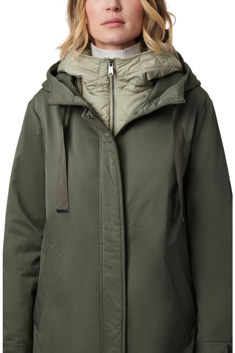 Hooded Raincoat with Removable Hooded Bib, Alternate, color, DUSTY OLIVE/ SAGE