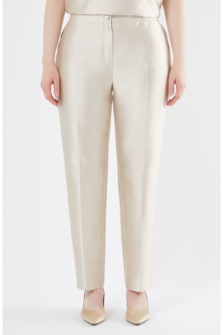 Adito Silk & Cotton Pants, Main, color, SAND