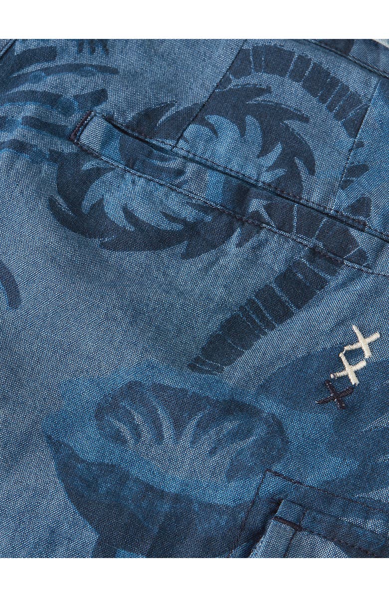 Scotch & Soda Kids' Chambray Cargo Shorts, Alternate, color, Desert Floral Indigo