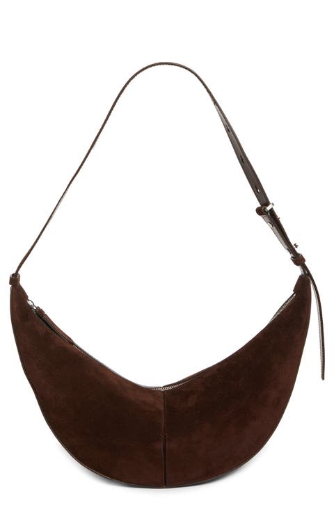 Slide Suede Hobo Bag
