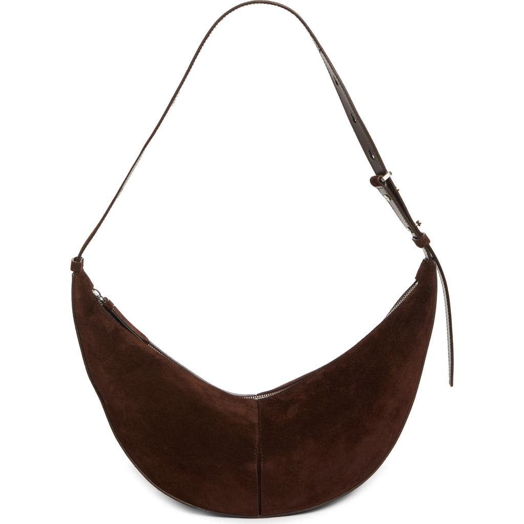 Proenza Schouler Slide Suede Hobo Bag In Brown