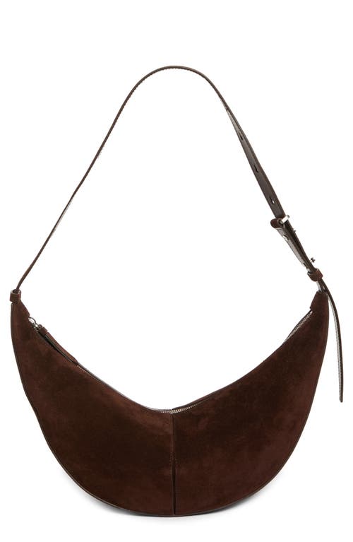 Proenza Schouler Slide Suede Hobo Bag in Chocolate at Nordstrom