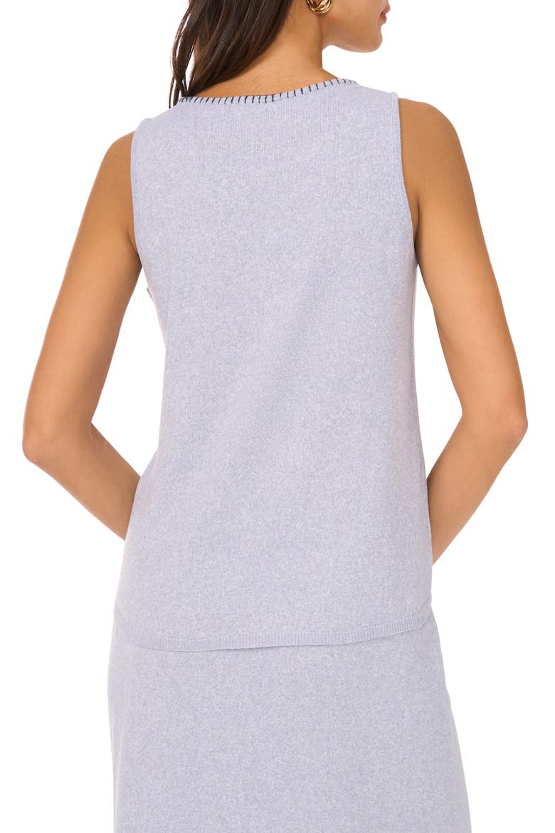 Whipstitch Sleeveless Sweater, Alternate, color, GREY SKIES