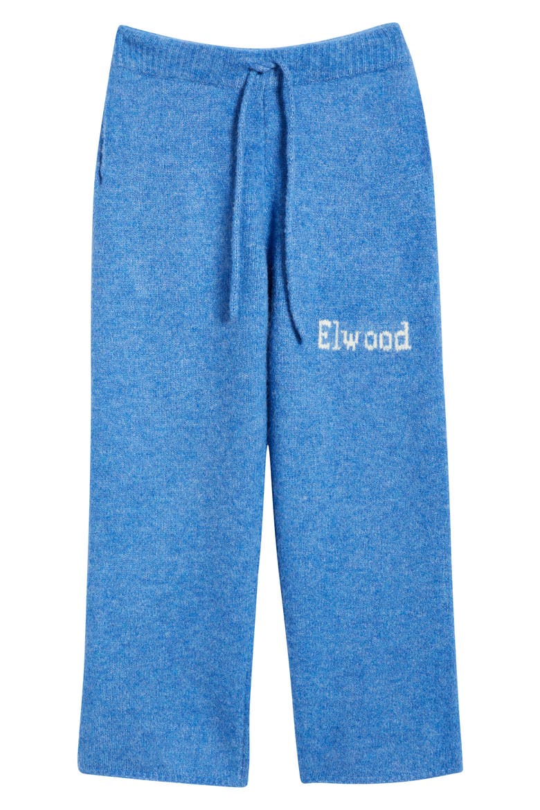 Intarsia Logo Baggy Sweatpants, Alternate, color, TRUE BLUE