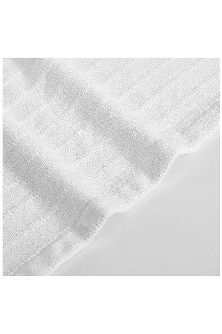 Ribbed 100% Cotton Blanket, Alternate, color, WHITE