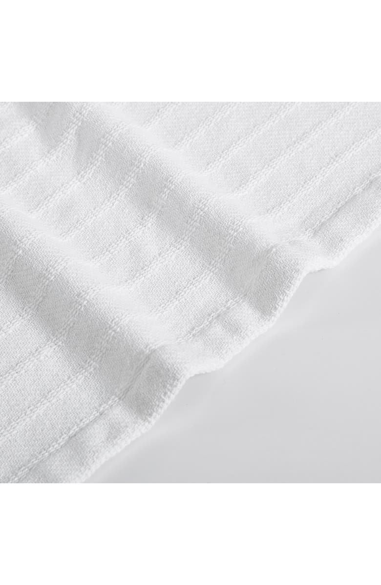 Vera Wang Ribbed 100% Cotton Blanket, Alternate, color, White