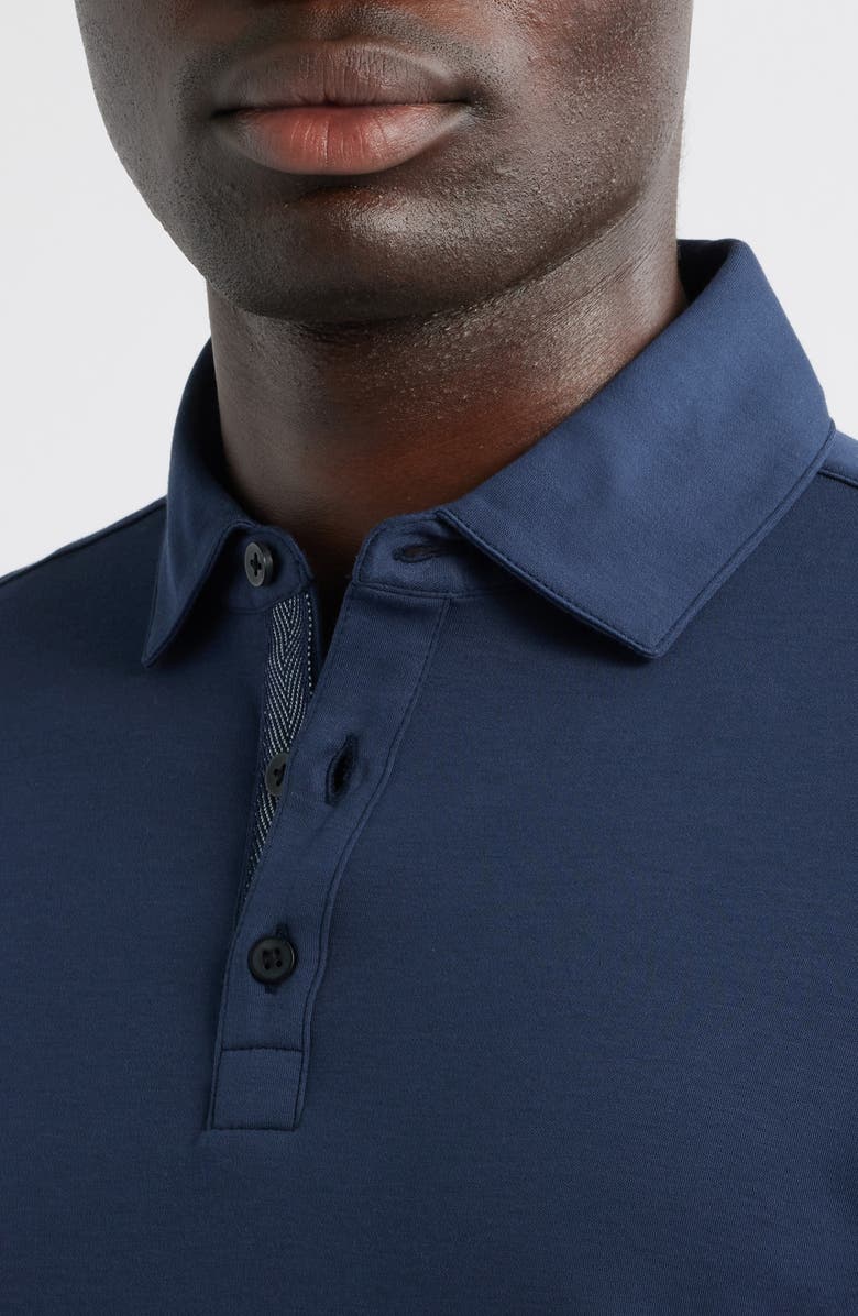 Robert Barakett Georgia Short Sleeve Pima Cotton Polo, Alternate, color, Blue Night