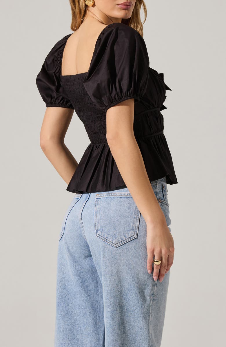 Smocked Peplum Shirt