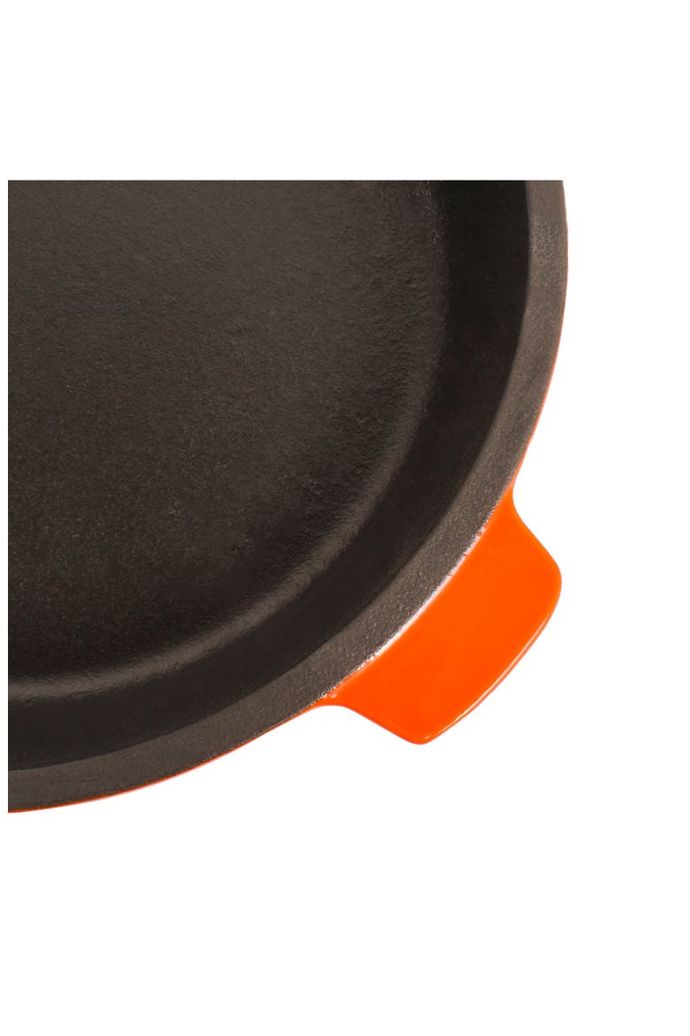 Neo 2-Piece Cast Iron Fry Pan & Grill Pan Set, Alternate, color, ORANGE