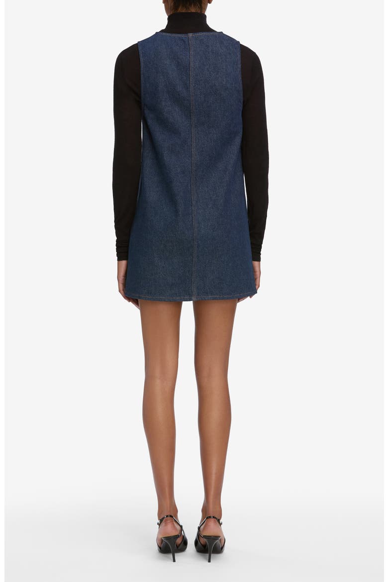 The Pinafore Denim Minidress, Alternate, color, ALCHEMY
