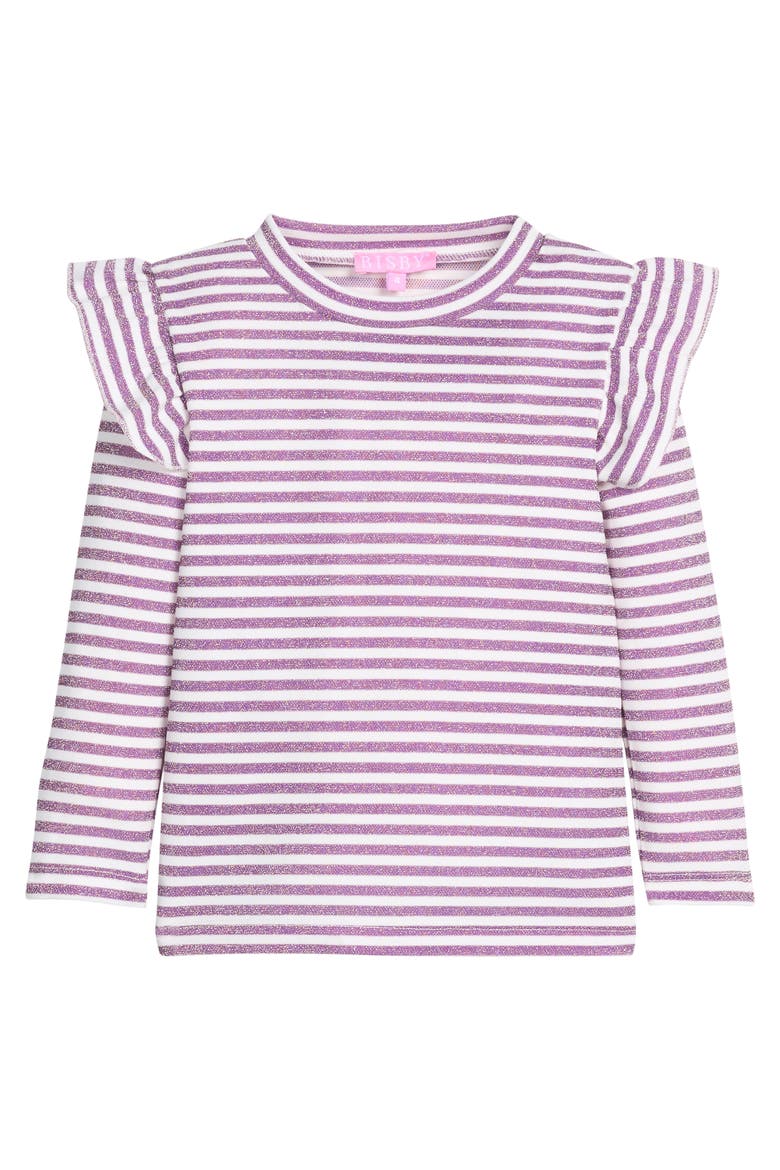 Kids' Sparkle Sadie Top, Alternate, color, Sugarplum Stripe