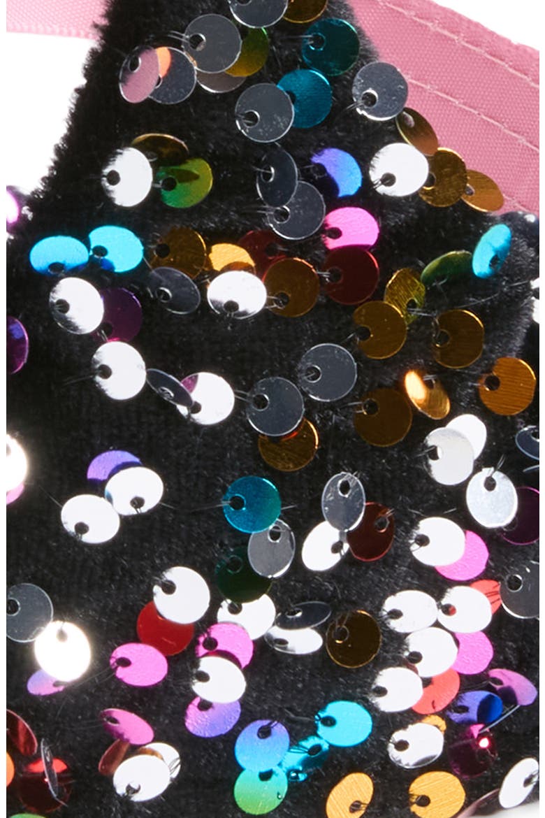 Kids' Dazzle Sequin Crown, Alternate, color, BLACK