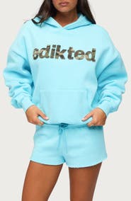 EDIKTED Camo Cutie Oversize Hoodie