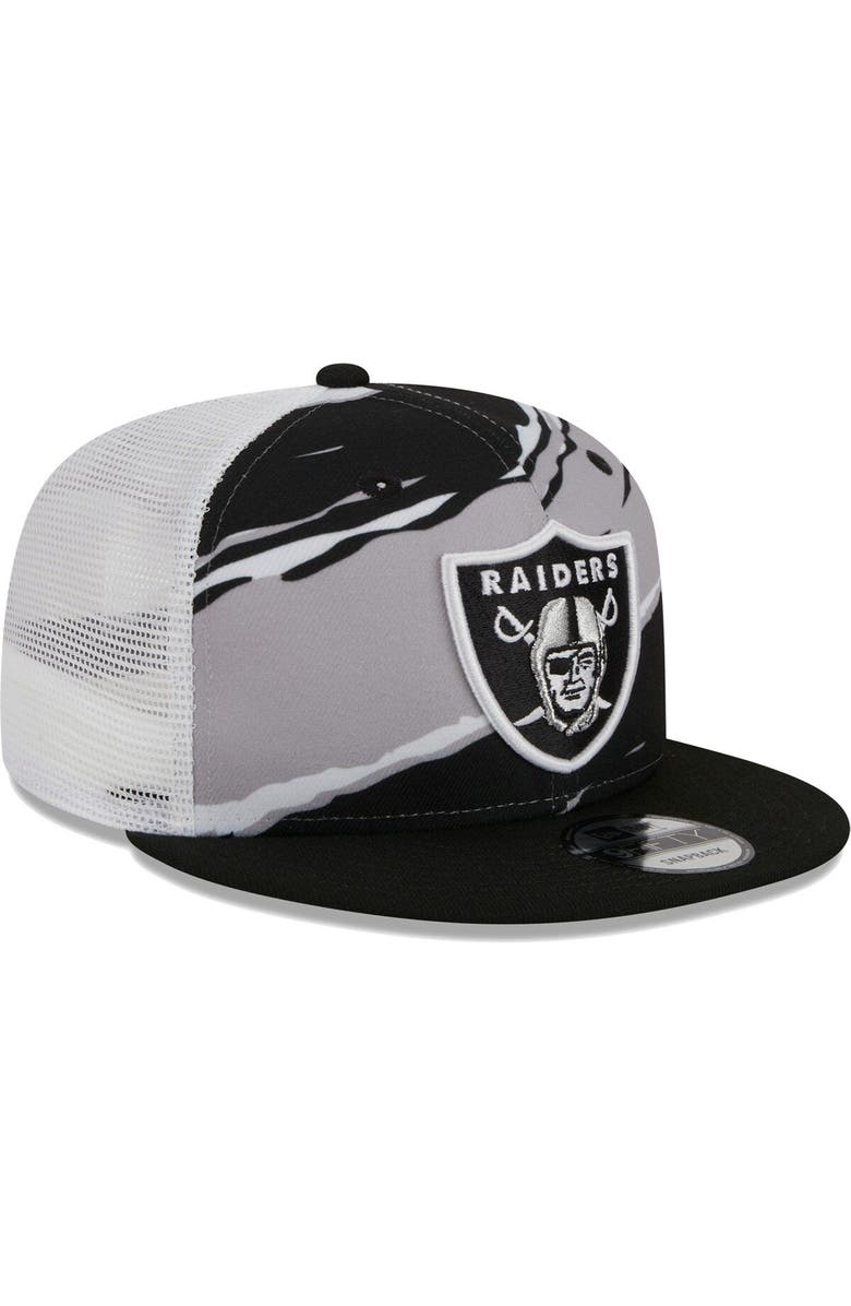 New Era Men's New Era Black Las Vegas Raiders  Tear Trucker 9FIFTY Snapback Hat, Alternate, color, Black
