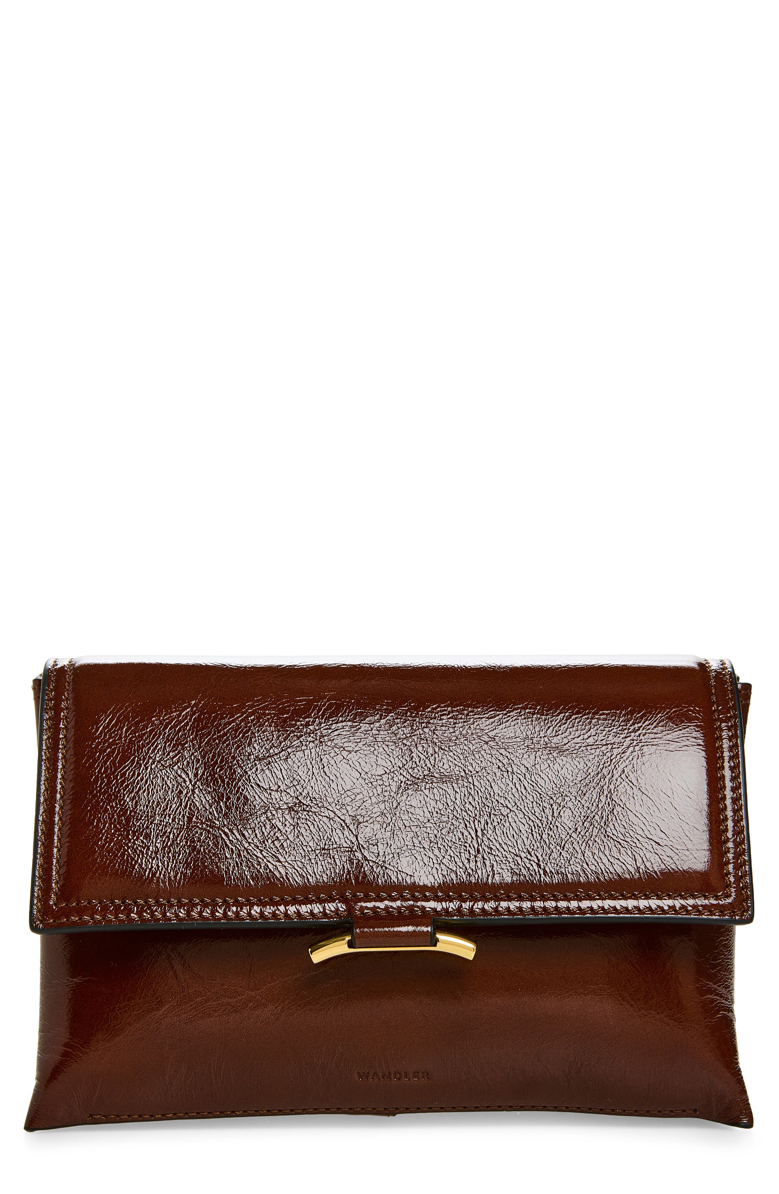 Ida Trio Leather Clutch, Main, color, CHESTNUT GLAZE