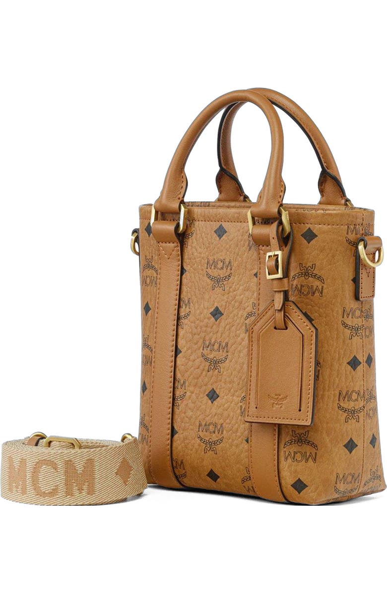 MCM Aren N/S Tote in Visetos, Alternate, color,