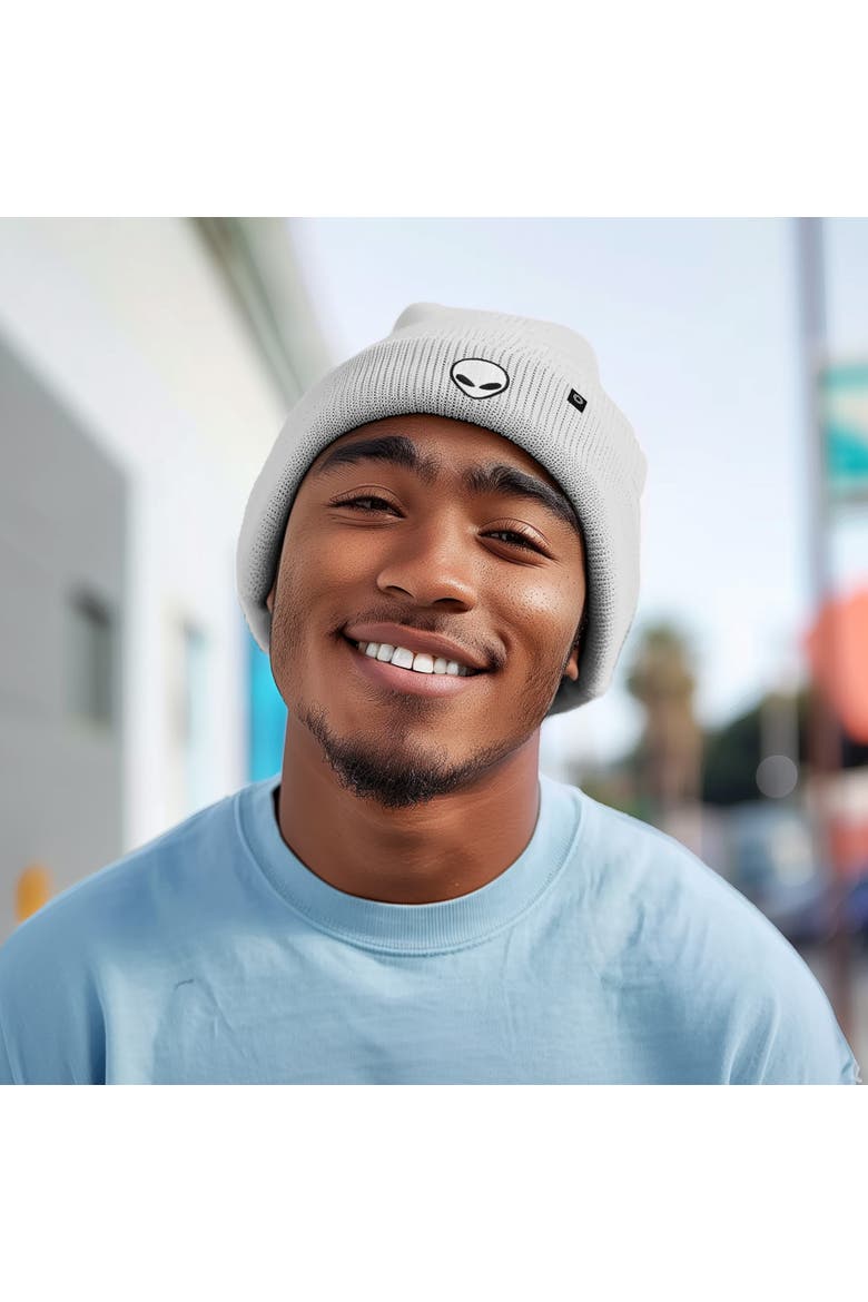 Alien Beanie, Alternate, color, Light Gray