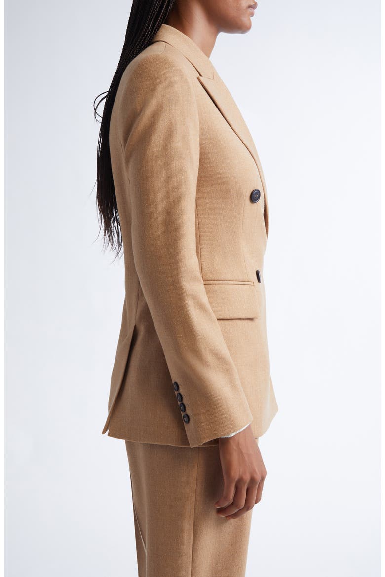 Shimmer Virgin Wool Blend Blazer, Alternate, color, 02 SAND