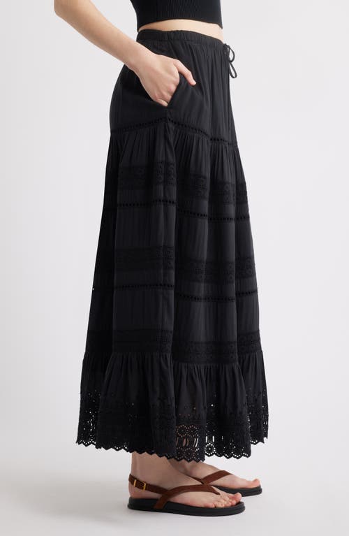 Shop Treasure & Bond Lace Inset Maxi Skirt In Black