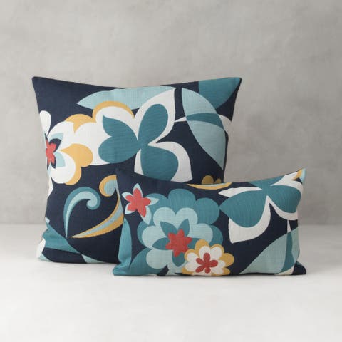 Floral Impact Jacquard Indoor & Outdoor Woven Accent Pillow