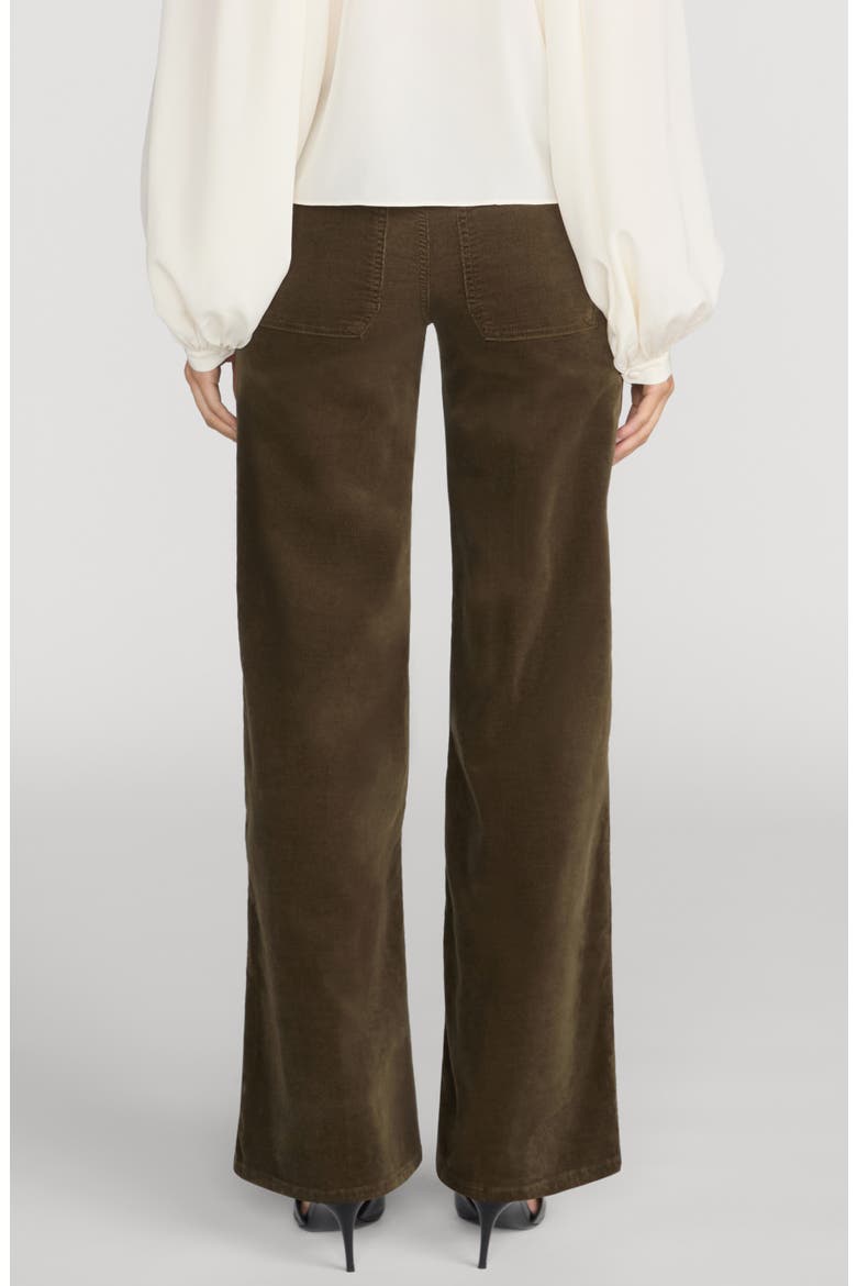Le Slim Palazzo Patch Pocket High Waist Wide Leg Corduroy Jeans, Alternate, color, RICH MILITARY