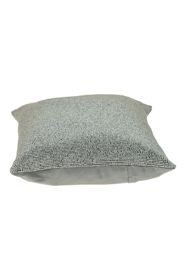 Aster Embellished Throw Pillow, Alternate, color, SILVER