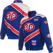 JH DESIGN Men's JH Design Blue/White Richard Petty STP Full-Snap Twill Uniform Jacket