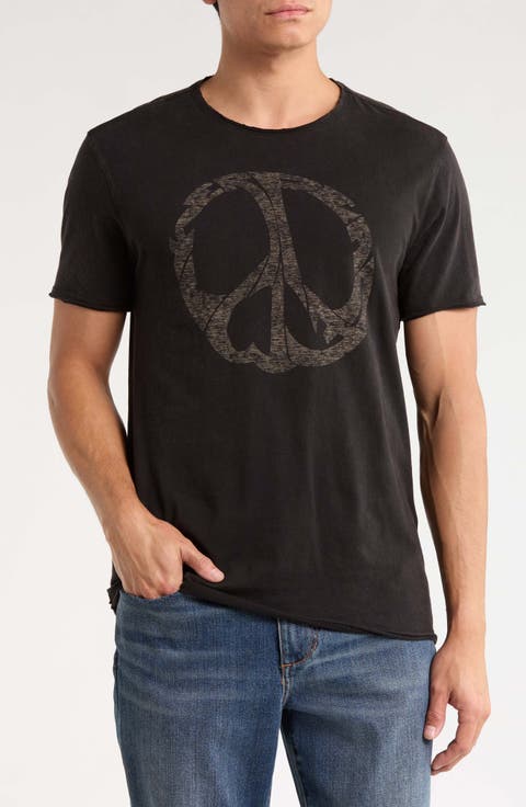 Peace Maker Raw Edge Crewneck T-Shirt