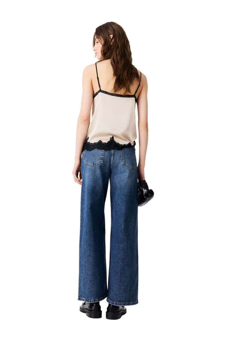 Wide-leg jeans with patch pockets, Alternate, color, Blue