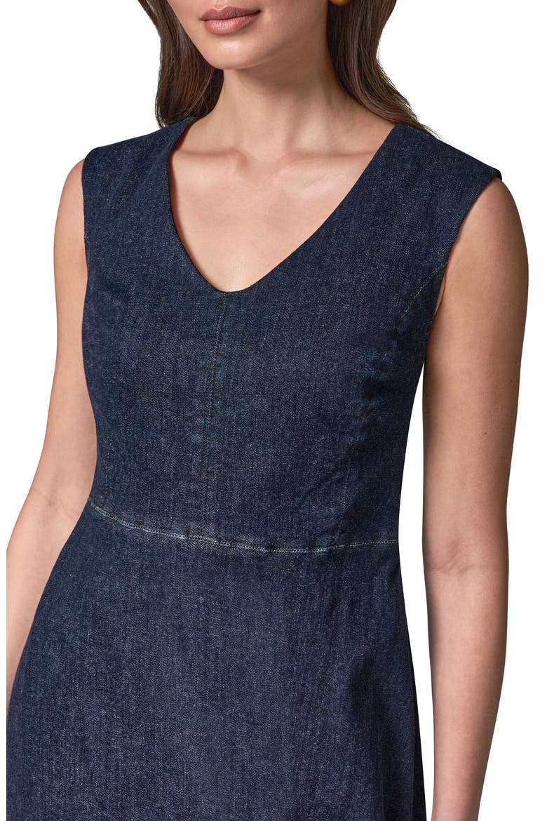 The Donna Sleeveless Denim Maxi Dress, Alternate, color, SENECA