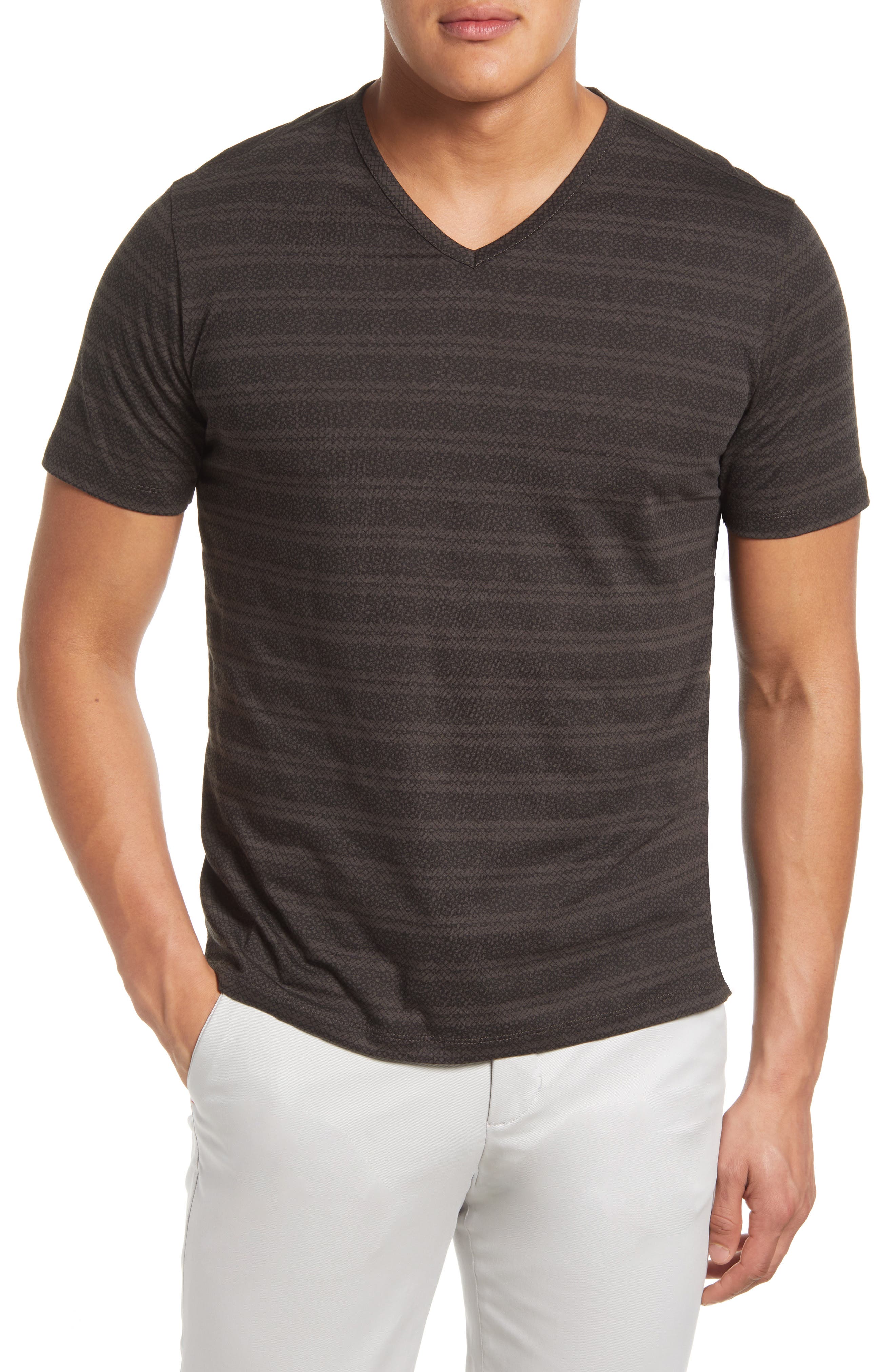 Robert Barakett Men's Pavillion Stripe V-Neck T-Shirt (Men) | Nordstromrack