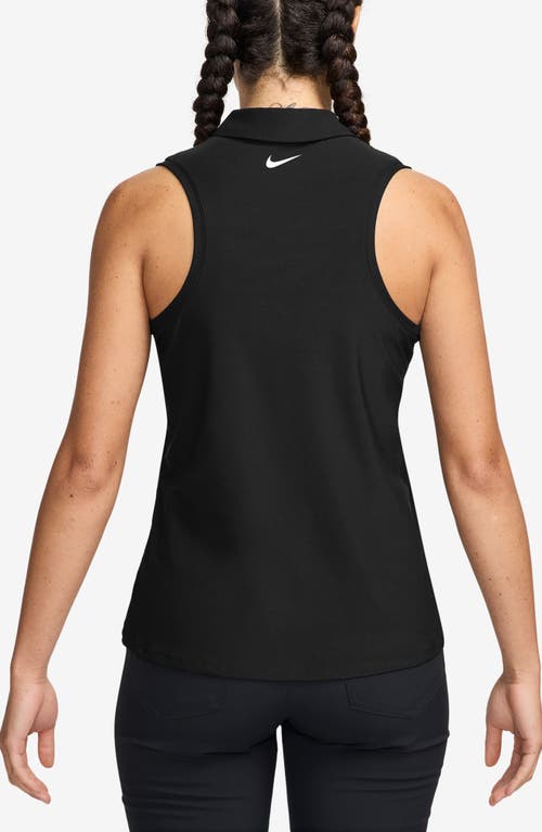 Nike Victory Dri-fit Sleeveless Polo In Black