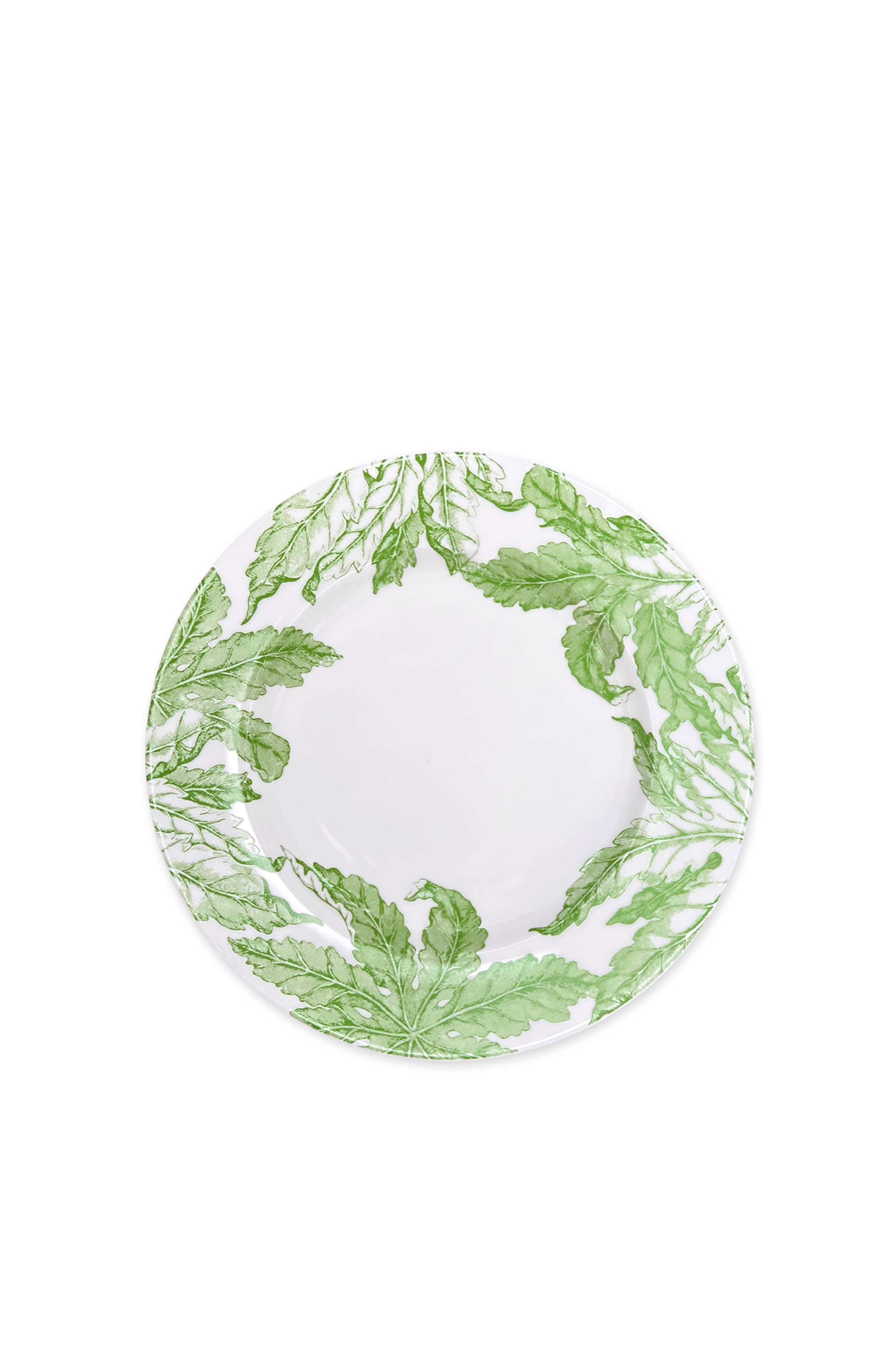 Caskata Freya Rimmed Salad Plate In Green