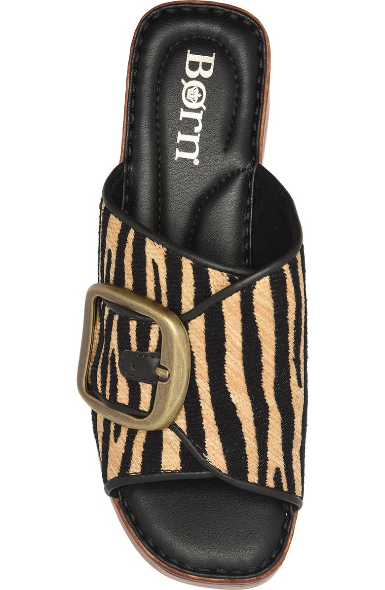 Børn Bangle Platform Slide Sandal, Alternate, color, Black Zebra