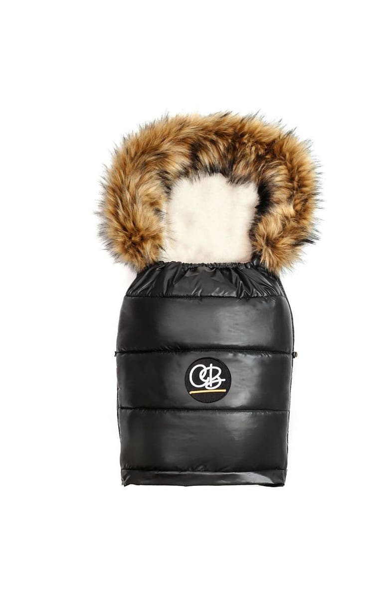 Cover Baby LLC Premium Wool Adjustable Footmuff, Alternate, color, Beige Wool In Pastel Black