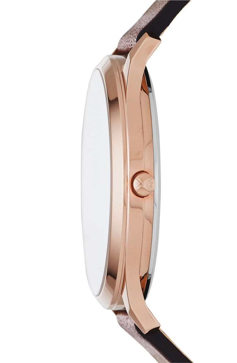 Skagen Jorn Leather Strap Watch, 41mm, Alternate, color, 